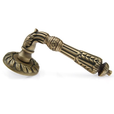 Ручка дверна на круглій розетці Frosio Bortolo колекція Fadex (Фадекс) Samantha 116C B02 - бронза матова