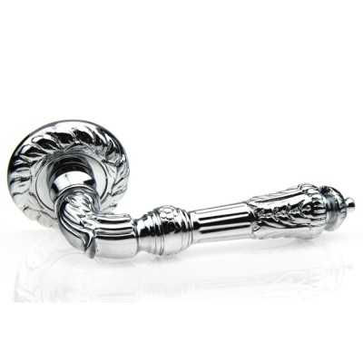 Ручка дверна на круглій розетці Frosio Bortolo колекція Fadex (Фадекс) Samantha 116C C01 - хром полірований