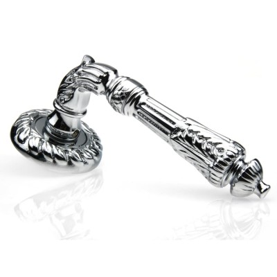 Ручка дверна на круглій розетці Frosio Bortolo колекція Fadex (Фадекс) Samantha 116C C01 - хром полірований