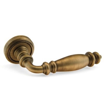 Ручка дверная на круглой розетке Frosio Bortolo коллекция Fadex (Фадекс) Siena 403V B02 - матовая бронза