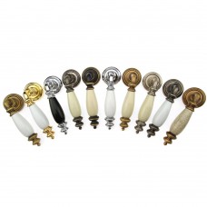 Дверна ручка Fadex (Фадекс) Siena Ceramic 475V N02-нікель матовий/бежева кераміка