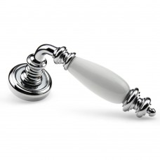 Дверна ручка Fadex (Фадекс) Siena Ceramic 473V C01-хром полірований/біла кераміка