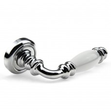 Дверна ручка Fadex (Фадекс) Siena Ceramic 473V C01-хром полірований/біла кераміка