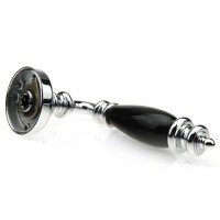 Дверна ручка Fadex (Фадекс) Siena Ceramic 474V C01-хром полірований/чорна кераміка