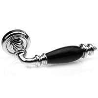 Дверна ручка Fadex (Фадекс) Siena Ceramic 474V C01-хром полірований/чорна кераміка