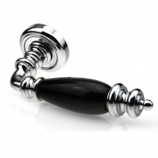 Дверна ручка Fadex (Фадекс) Siena Ceramic 474V C01-хром полірований/чорна кераміка