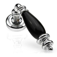 Дверна ручка Fadex (Фадекс) Siena Ceramic 474V C01-хром полірований/чорна кераміка