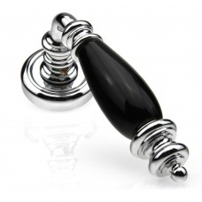 Дверна ручка Fadex (Фадекс) Siena Ceramic 474V C01-хром полірований/чорна кераміка