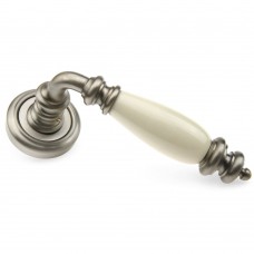 Дверна ручка Fadex (Фадекс) Siena Ceramic 475V N02-нікель матовий/бежева кераміка