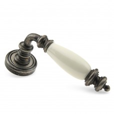 Дверна ручка Fadex (Фадекс) Siena Ceramic 475V N10-античне залізо/бежева кераміка