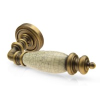 Дверная ручка Fadex (Фадекс) Siena Ceramic 476V B02-бронза матовая/потресканная керамика