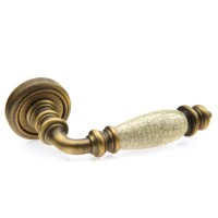 Дверная ручка Fadex (Фадекс) Siena Ceramic 476V B02-бронза матовая/потресканная керамика