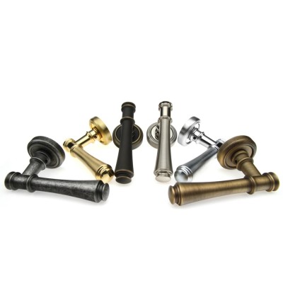 Ручка дверна на круглій розетці Frosio Bortolo колекція Fadex (Фадекс) Tako 245V B08 - бронза темна