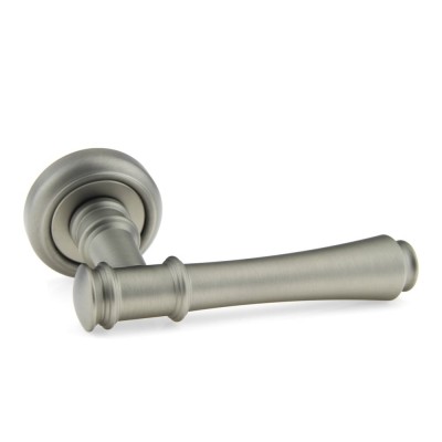 Ручка дверна на круглій розетці Frosio Bortolo колекція Fadex (Фадекс) Tako 245V N16 - нікель перламутровий