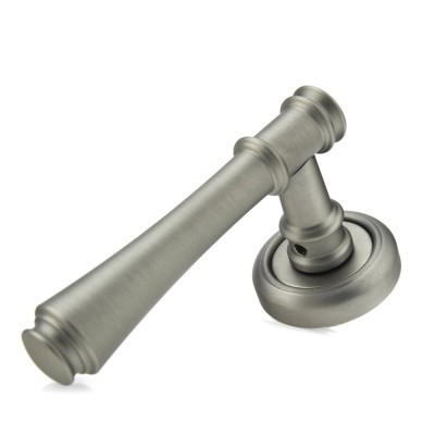 Ручка дверна на круглій розетці Frosio Bortolo колекція Fadex (Фадекс) Tako 245V N16 - нікель перламутровий