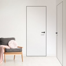 Двері прихованого монтажу FDoor внутрішнє відкривання з алюмінієвим торцем
