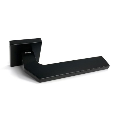 Дверная ручка на квадратной розетке Frosio Bortolo коллекция Forme (Форма) Alice 184Q N52 - черный матовый