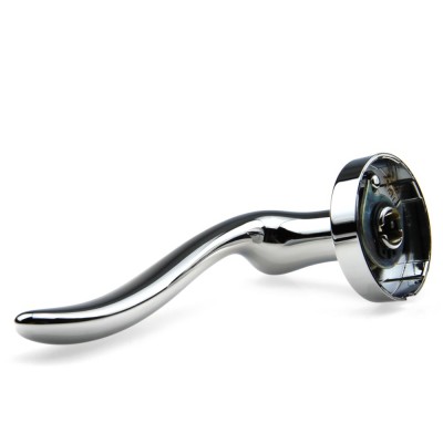 Ручка дверная на круглой розетке Frosio Bortolo коллекция Forme (Форма) Amalfi 118A C01 - хром полированный