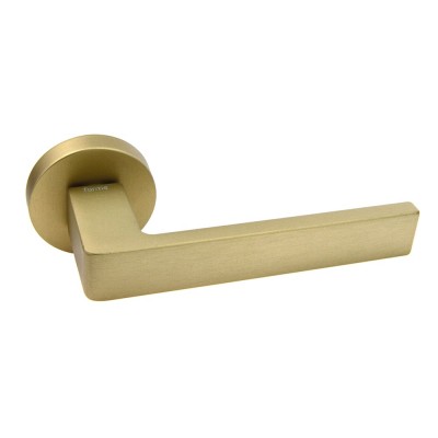 Ручка дверная на круглой розетке Frosio Bortolo коллекция Forme (Форма) Asti 254A S02 - перламутровая латунь