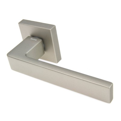 Ручка дверна на квадратній розетці Frosio Bortolo колекція Forme (Форма) Asti 254Q N16 - нікель перламутровий