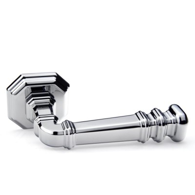 Ручка дверна на квадратній розетці Frosio Bortolo колекція Forme (Форма) Atlas 159R C01 - хром полірований