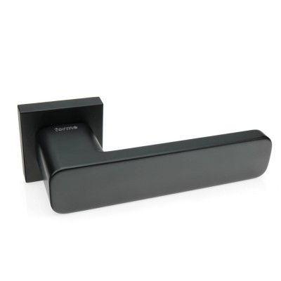 Ручка дверна на квадратній розетці Frosio Bortolo колекція Forme (Форма) Betty 134Q N52 - чорний матовий
