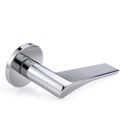 Дверная ручка на круглой розетке 5мм Frosio Bortolo коллекция Forme (Форма) Eos 294A/Slim C01 - хром полированный