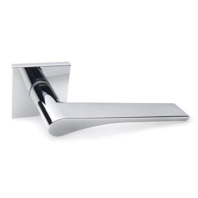 Дверная ручка на квадратной розетке 5мм Frosio Bortolo коллекция Forme (Форма) Eos 294Q/Slim C01 - хром полированный