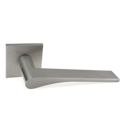 Дверная ручка на квадратной розетке 5мм Frosio Bortolo коллекция Forme (Форма) Eos 294Q/Slim N02 - никель матовый