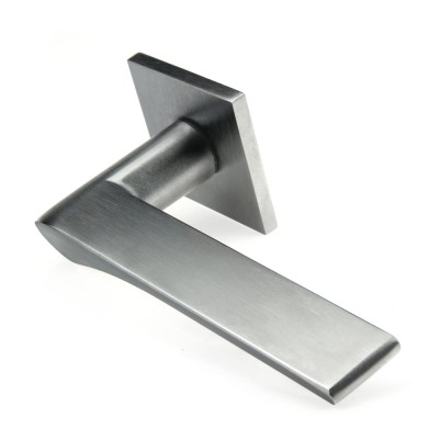 Ручка дверна на квадратній розетці 5мм Frosio Bortolo колекція Forme (Форма) Eos 294Q/Slim C02 - хром матовий