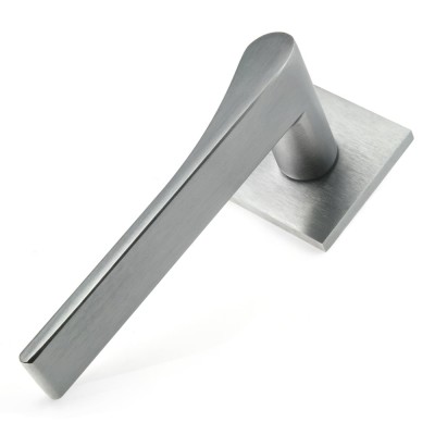 Ручка дверна на квадратній розетці 5мм Frosio Bortolo колекція Forme (Форма) Eos 294Q/Slim C02 - хром матовий