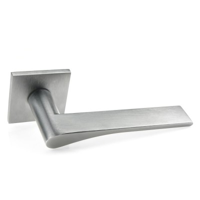 Ручка дверна на квадратній розетці 5мм Frosio Bortolo колекція Forme (Форма) Eos 294Q/Slim C02 - хром матовий