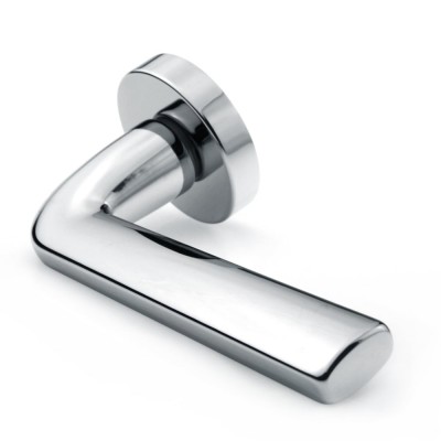 Ручка дверна на круглій розетці Frosio Bortolo колекція Forme (Форма) Milly 133A C01 - хром полірований