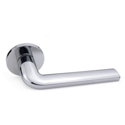 Дверная ручка на круглой розетке 5мм Frosio Bortolo коллекция Forme (Форма) Milly 133A/Slim C01 - хром полированный