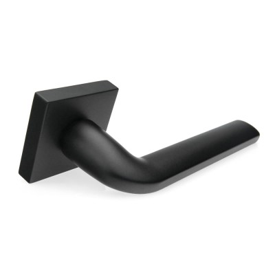 Ручка дверна на квадратній розетці Frosio Bortolo колекція Forme (Форма) Milly 133Q N52 - чорний матовий