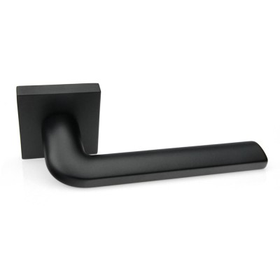 Ручка дверна на квадратній розетці Frosio Bortolo колекція Forme (Форма) Milly 133Q N52 - чорний матовий