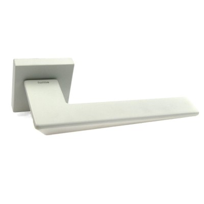 Дверная ручка на квадратной розетке Frosio Bortolo коллекция Forme (Форма) Naxos 215Q B31 - белый матовый