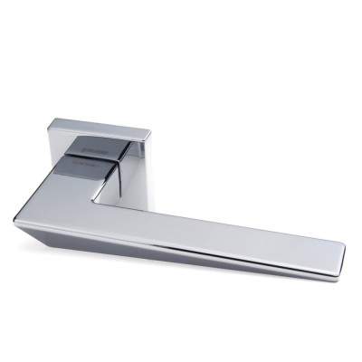 Дверная ручка на квадратной розетке Frosio Bortolo коллекция Forme (Форма) Naxos 215Q C01 - хром полированный