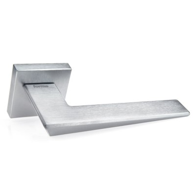 Дверная ручка на квадратной розетке Frosio Bortolo коллекция Forme (Форма) Naxos 215Q C02 - хром матовый