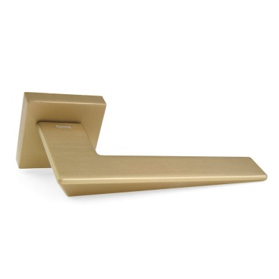 Ручка дверная на квадратной розетке Frosio Bortolo коллекция Forme (Форма) Naxos 215Q S02 - перламутровая латунь