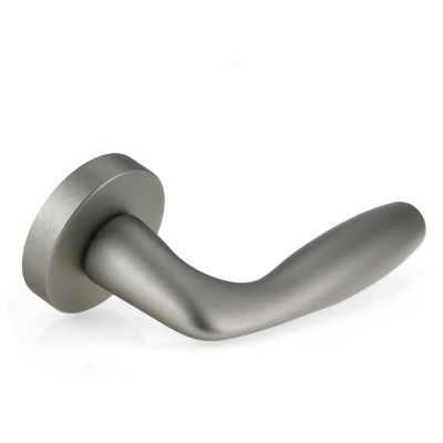 Ручка дверная на круглой розетке Frosio Bortolo коллекция Fadex (Фадекс) Philip 194A N16 – никель перламутровый