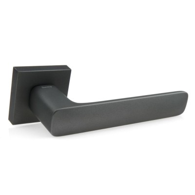 Ручка дверна на квадратній розетці Frosio Bortolo колекція Forme (Форма) Sky 490Q G01 - графіт