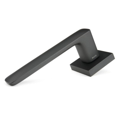 Ручка дверна на квадратній розетці Frosio Bortolo колекція Forme (Форма) Sky 490Q G01 - графіт