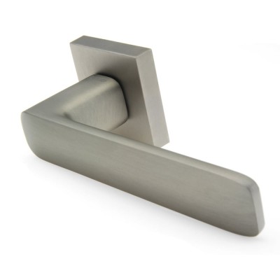 Ручка дверна на квадратній розетці Frosio Bortolo колекція Forme (Форма) Sky 490Q N16 - нікель перламутровий