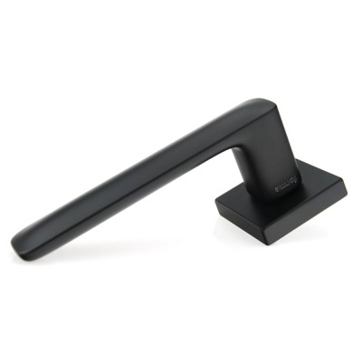 Ручка дверна на квадратній розетці Frosio Bortolo колекція Forme (Форма) Sky 490Q N52 - чорний матовий