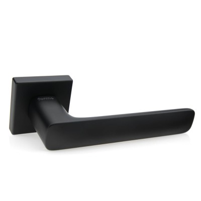 Ручка дверна на квадратній розетці Frosio Bortolo колекція Forme (Форма) Sky 490Q N52 - чорний матовий