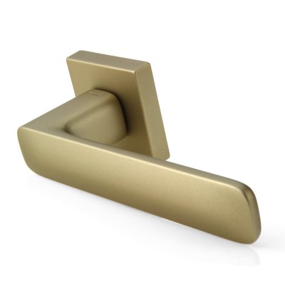 Ручка дверна на квадратній розетці Frosio Bortolo колекція Forme (Форма) Sky 490Q S02 - латунь перламутрова