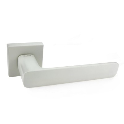 Ручка дверна на квадратній розетці Frosio Bortolo колекція Forme (Форма) Sky 490Q B31 - білий матовий