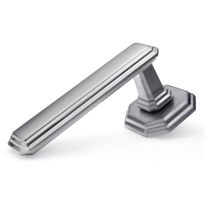 Ручка дверна на квадратній розетці Frosio Bortolo колекція Forme (Форма) Themis 217R C02 - хром матовий