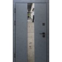 Входная уличная дверь – Термо Металл/МДФ – Модель Термо Титан бетон антрацит/белый мат 960х2050